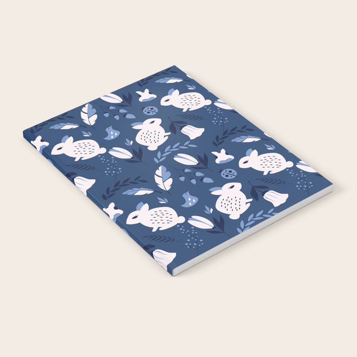 Rabbits and Flowers 003 Notebook Gallery Image 1