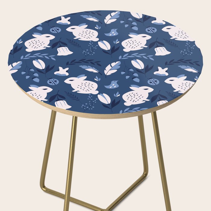 Rabbits and Flowers 003 Side Table Gallery Image 2