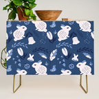Rabbits and Flowers 003 Credenza Gallery Image 1