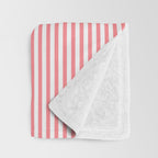 Pink Stripes Ultra Fine Stripe Narrow Pinstripe Pattern Throw Blanket Gallery Image 3