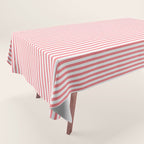 Pink Stripes Ultra Fine Stripe Narrow Pinstripe Pattern Tablecloth Gallery Image 1