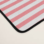 Pink Stripes Ultra Fine Stripe Narrow Pinstripe Pattern Desk Mat Gallery Image 4