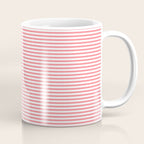 Pink Stripes Ultra Fine Stripe Narrow Pinstripe Pattern Coffee Mug Gallery Image 1