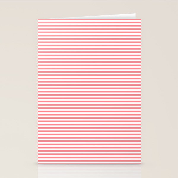 Pink Stripes Ultra Fine Stripe Narrow Pinstripe Pattern Stationery Card Gallery Image 2