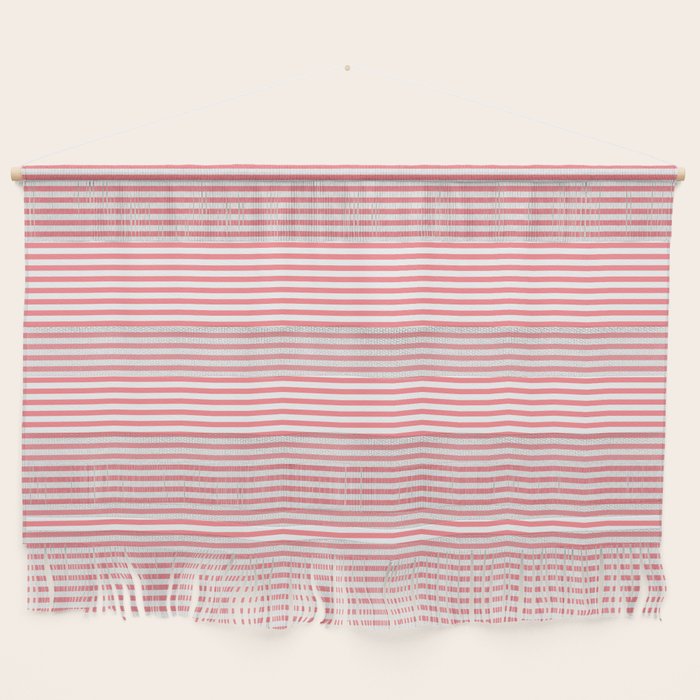 Pink Stripes Ultra Fine Stripe Narrow Pinstripe Pattern Wall Hanging Gallery Image 1