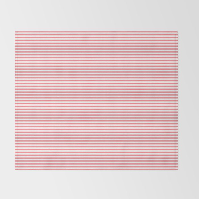 Pink Stripes Ultra Fine Stripe Narrow Pinstripe Pattern Throw Blanket Gallery Image 2