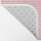 Pink Stripes Ultra Fine Stripe Narrow Pinstripe Pattern Bath Mat Gallery Image 2