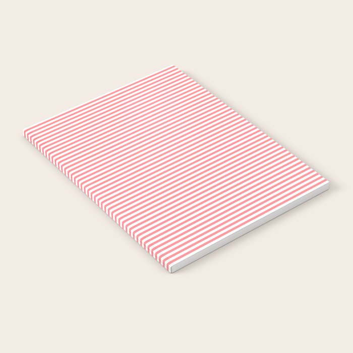 Pink Stripes Ultra Fine Stripe Narrow Pinstripe Pattern Notebook Gallery Image 1