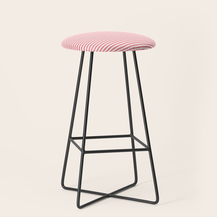 Pink Stripes Ultra Fine Stripe Narrow Pinstripe Pattern Stool Gallery Image 1
