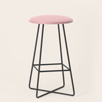 Pink Stripes Ultra Fine Stripe Narrow Pinstripe Pattern Stool Gallery Image 1