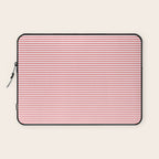 Pink Stripes Ultra Fine Stripe Narrow Pinstripe Pattern Laptop Sleeve Gallery Image 1