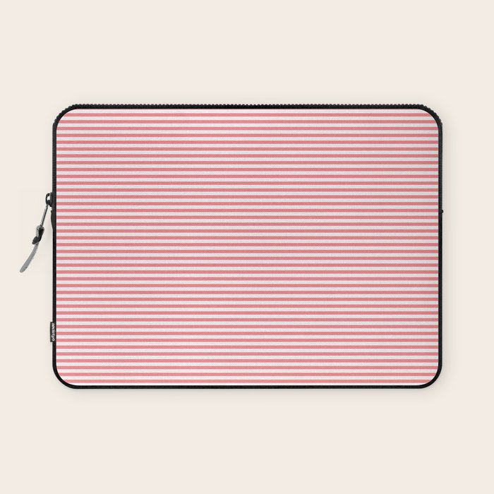 Pink Stripes Ultra Fine Stripe Narrow Pinstripe Pattern Laptop Sleeve Gallery Image 1