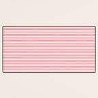 Pink Stripes Ultra Fine Stripe Narrow Pinstripe Pattern Desk Mat Gallery Image 3