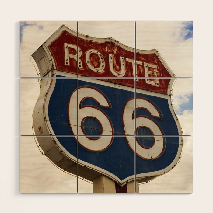 U.S. Route 66  Wood Wall Art Gallery Image 1