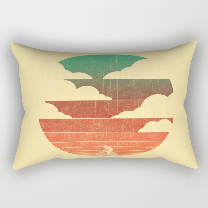 Go West (cycling edition) Rectangular Pillow Gallery Image 1