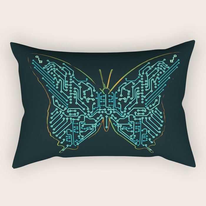 Mechanical Butterfly Rectangular Pillow Gallery Image 2