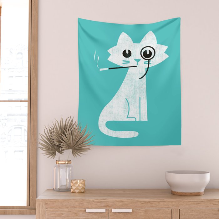 Mark - fancy cat Wall Tapestry Gallery Image 2