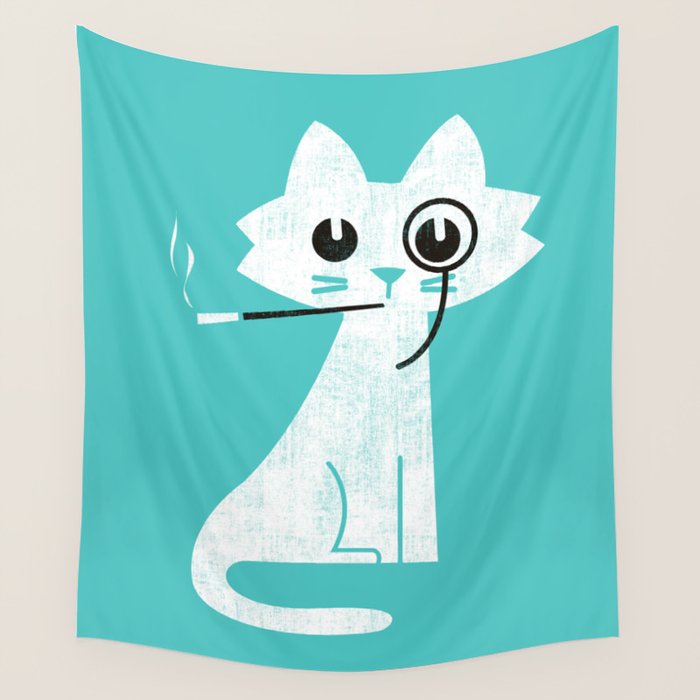 Mark - fancy cat Wall Tapestry Gallery Image 1