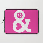 Peace and Love (pink edition) Laptop Sleeve Gallery Image 1