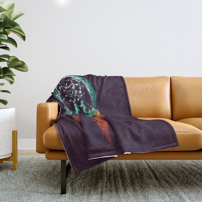 Dream Catcher (the rustic magic) Throw Blanket Gallery Image 1