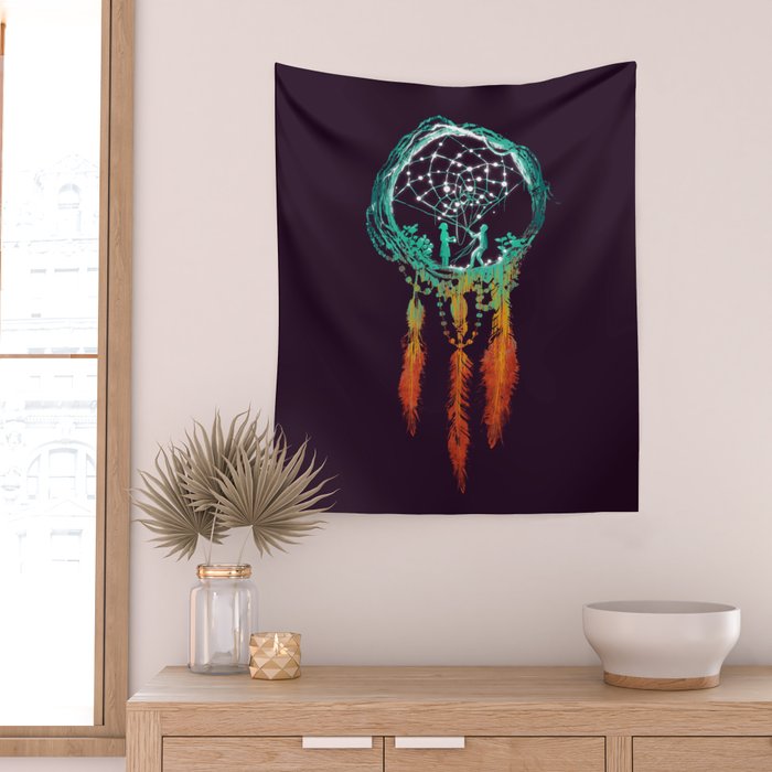 Dream Catcher (the rustic magic) Wall Tapestry Gallery Image 2