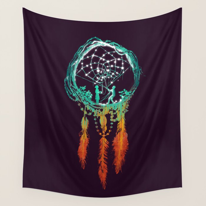 Dream Catcher (the rustic magic) Wall Tapestry Gallery Image 4