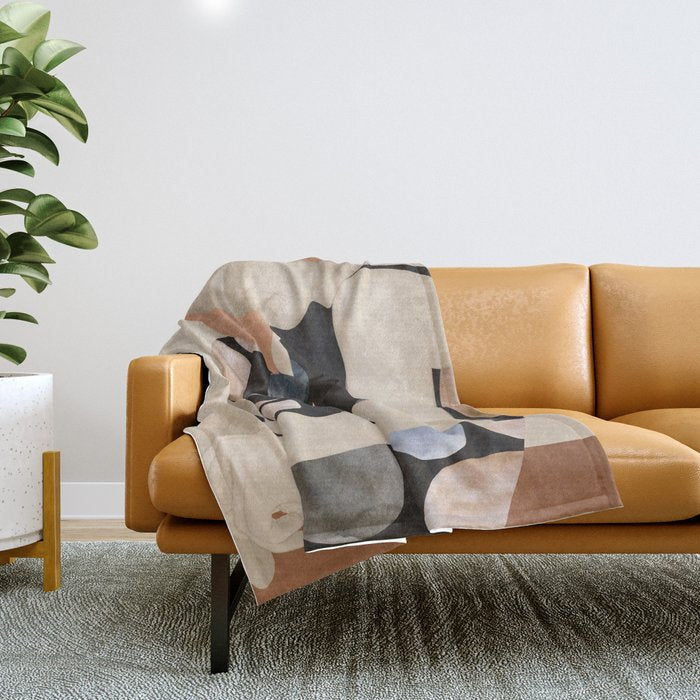 Abstract Art Female Figure 32 Throw Blanket Gallery Image 1