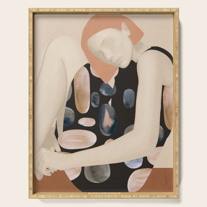 Abstract Art Female Figure 32 Serving Tray Gallery Image 1