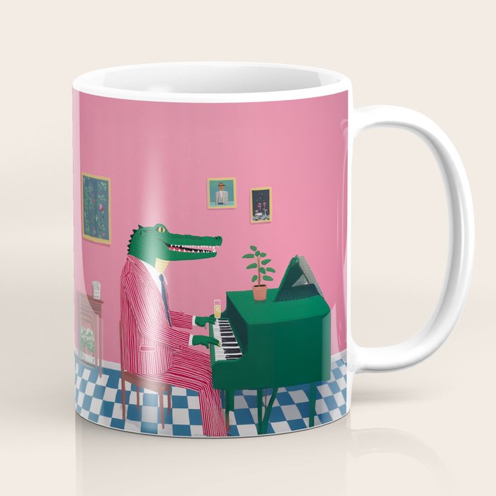 Crocodile Jazz Lounge Vibes Coffee Mug Gallery Image 1