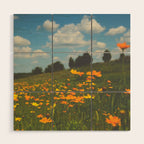 Dreaming in a Summer Field - boho nature wildflower photograph Wood Wall Art Gallery Image 1