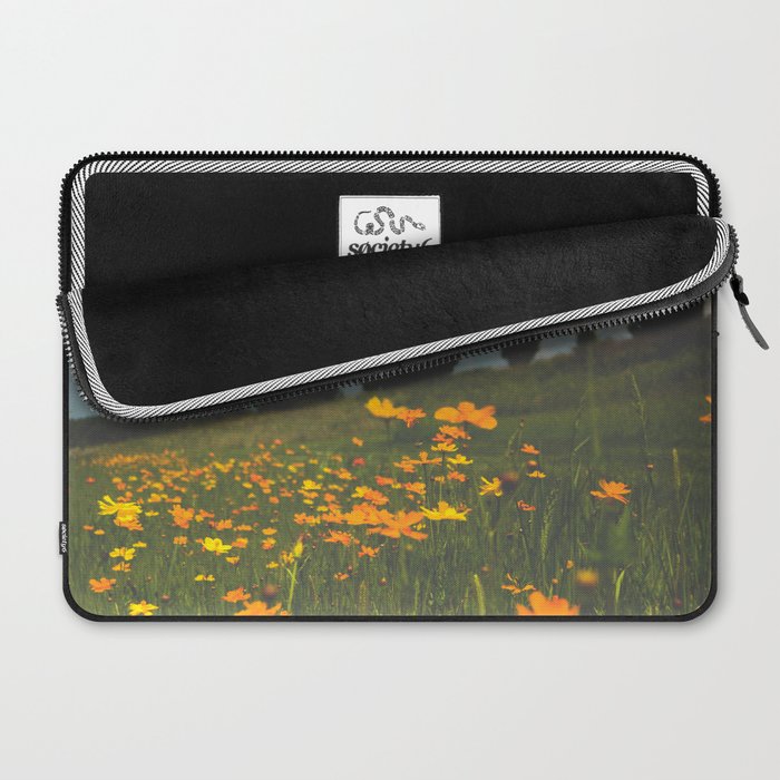 Dreaming in a Summer Field - boho nature wildflower photograph Laptop Sleeve Gallery Image 2