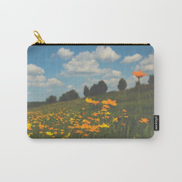 Dreaming in a Summer Field - boho nature wildflower photograph Carry All Pouch Gallery Image 1