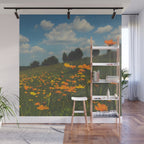 Dreaming in a Summer Field - boho nature wildflower photograph Wall Mural Gallery Image 1