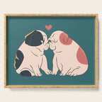English Bulldog Kisses Serving Tray Gallery Image 1