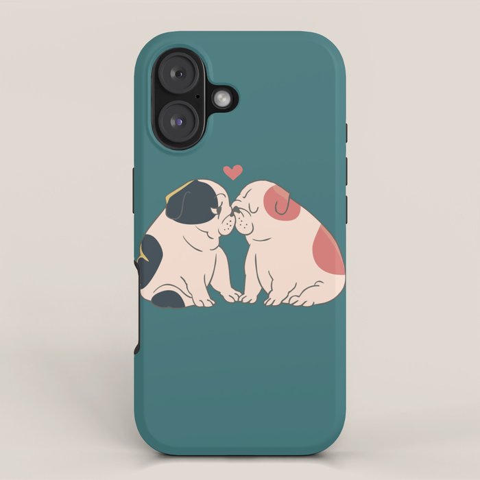 English Bulldog Kisses iPhone Case Gallery Image 1