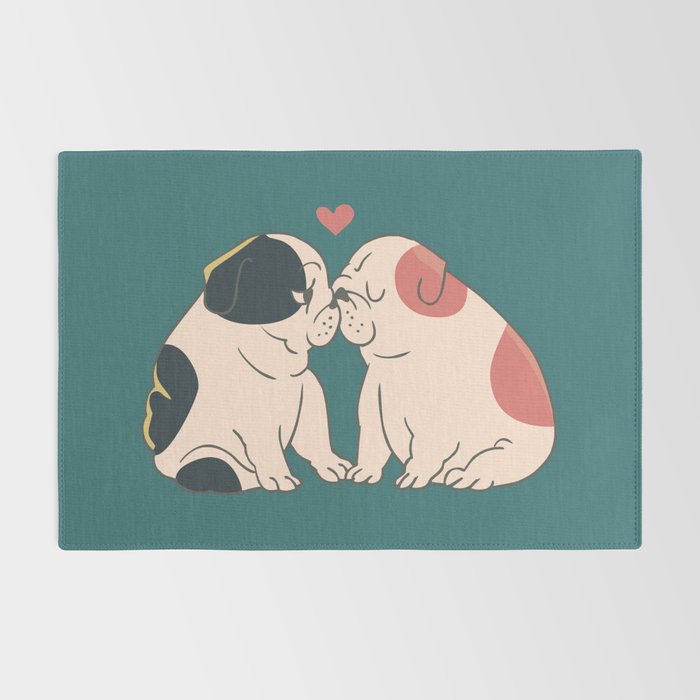 English Bulldog Kisses Rug Gallery Image 2