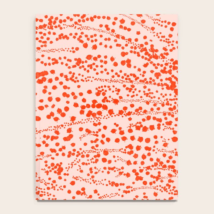 Abstract Ink Blot Strata Pattern in Persimmon Orange Notebook Gallery Image 4