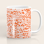 Abstract Ink Blot Strata Pattern in Persimmon Orange Coffee Mug Gallery Image 1