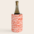 Abstract Ink Blot Strata Pattern in Persimmon Orange Wine Chiller Gallery Image 2