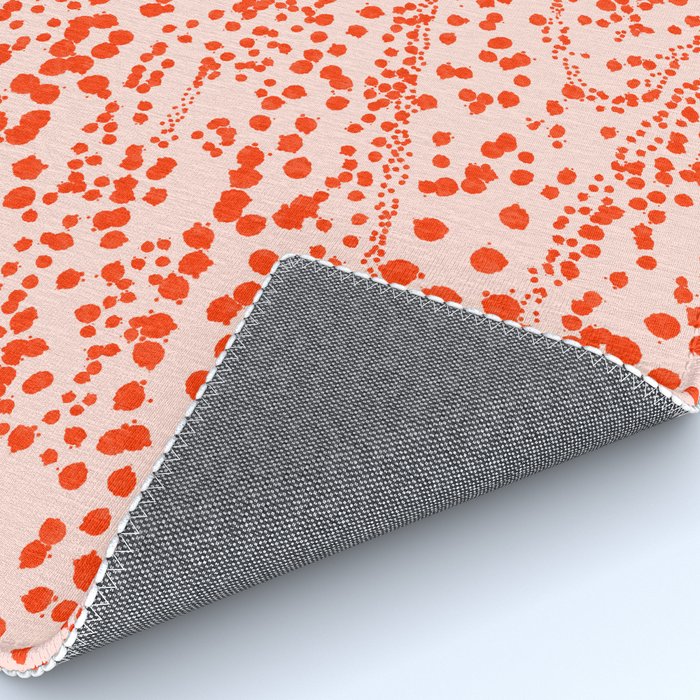 Abstract Ink Blot Strata Pattern in Persimmon Orange Rug Gallery Image 4