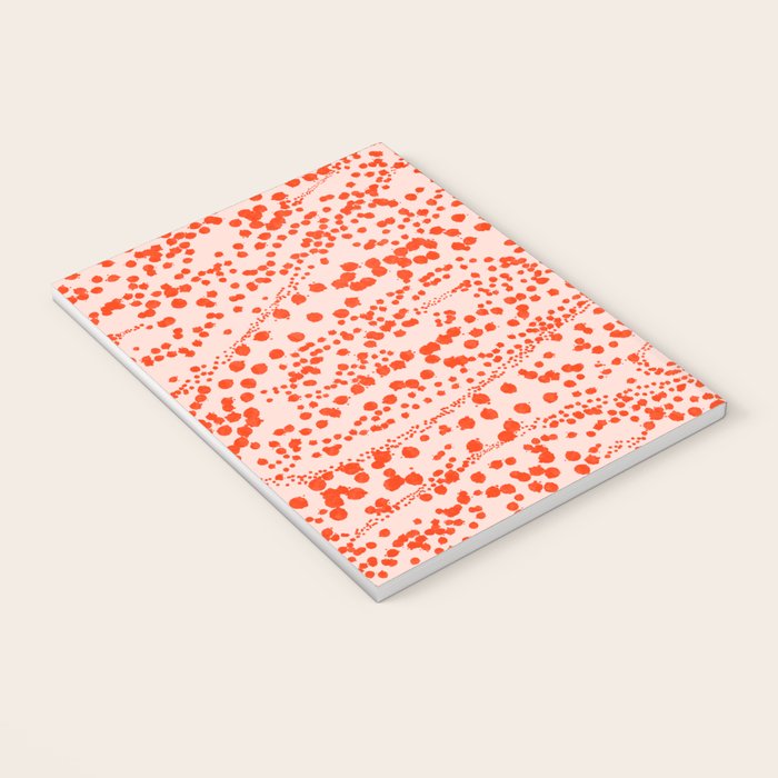 Abstract Ink Blot Strata Pattern in Persimmon Orange Notebook Gallery Image 3