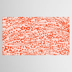Abstract Ink Blot Strata Pattern in Persimmon Orange Tablecloth Gallery Image 2