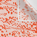 Abstract Ink Blot Strata Pattern in Persimmon Orange Wall Tapestry Gallery Image 3