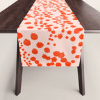Abstract Ink Blot Strata Pattern in Persimmon Orange Table Runner Gallery Image 1