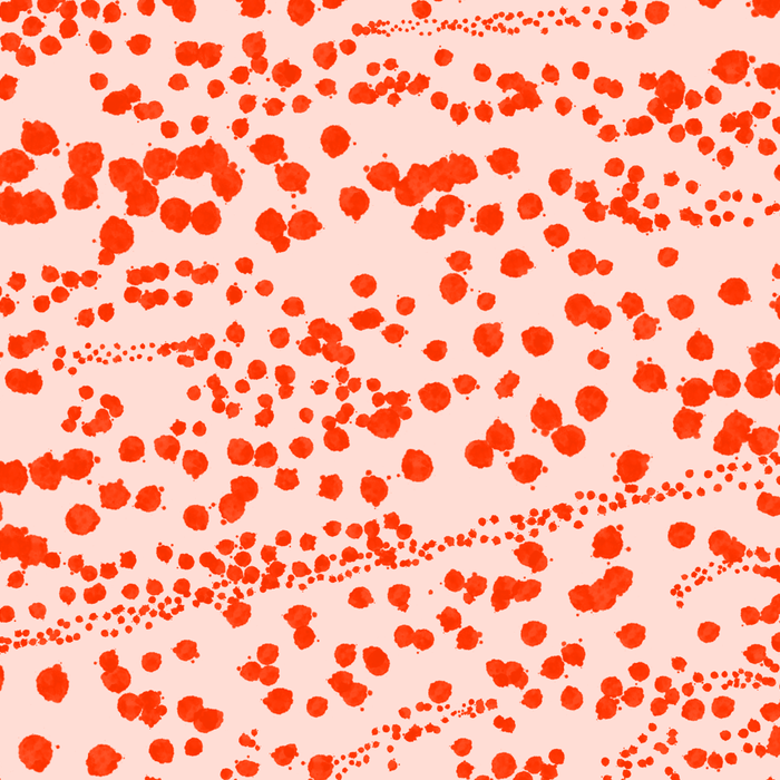 Abstract Ink Blot Strata Pattern in Persimmon Orange Coffee Mug Gallery Image 2