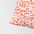 Abstract Ink Blot Strata Pattern in Persimmon Orange Pillow Sham Gallery Image 4