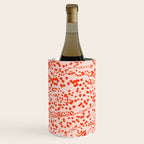 Abstract Ink Blot Strata Pattern in Persimmon Orange Wine Chiller Gallery Image 1