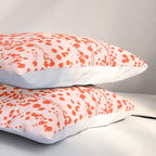 Abstract Ink Blot Strata Pattern in Persimmon Orange Pillow Sham Gallery Image 3