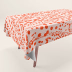 Abstract Ink Blot Strata Pattern in Persimmon Orange Tablecloth Gallery Image 1
