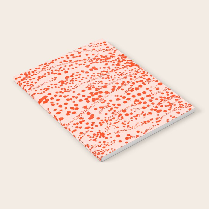 Abstract Ink Blot Strata Pattern in Persimmon Orange Notebook Gallery Image 2